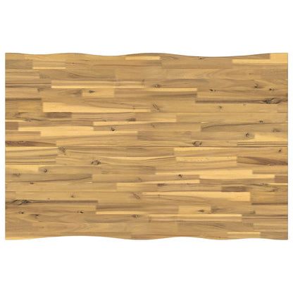 120 x 80 x 75 cm Legno di Acacia Massello Bianco e Nero | homemem39