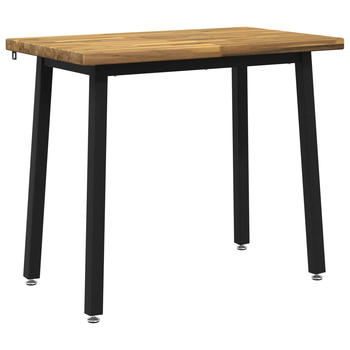 90 x 55 x 75 cm Legno di Acacia Massello Bianco e Nero