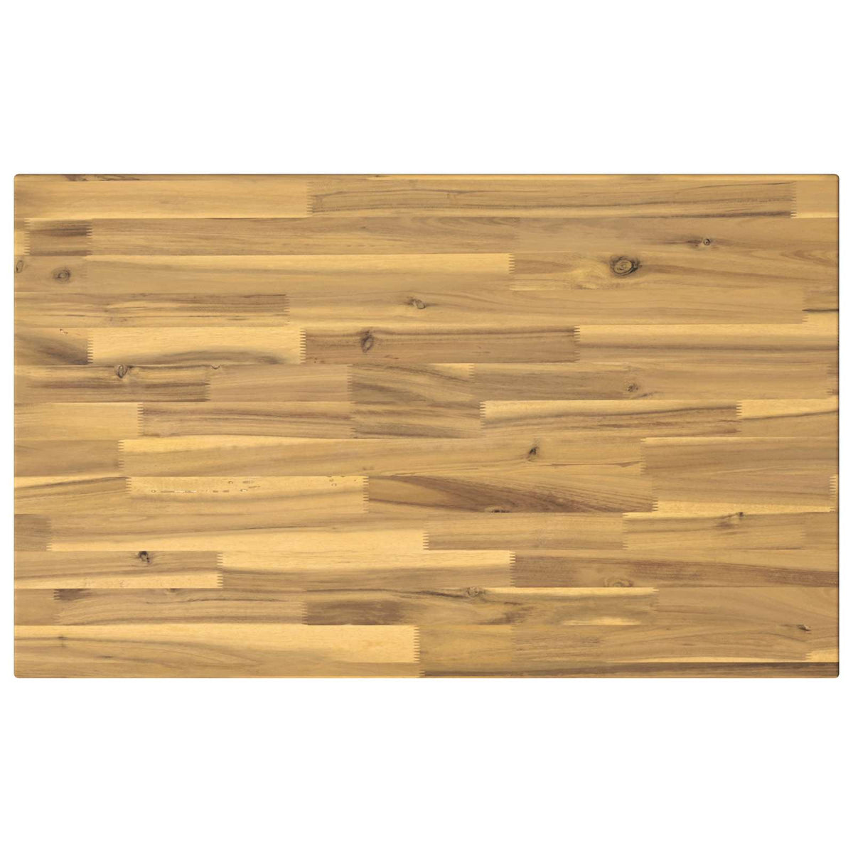 110 x 55 x 75 cm Legno di Acacia Massello Bianco e Nero