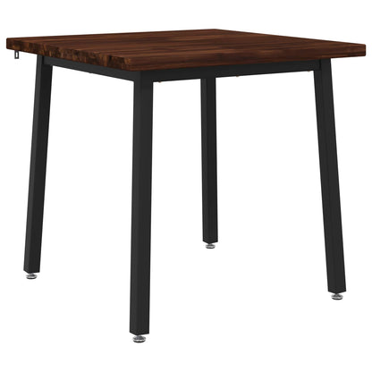 70 x 70 x 75 cm Legno di Acacia Massello Marrone scuro e Nero | homemem39