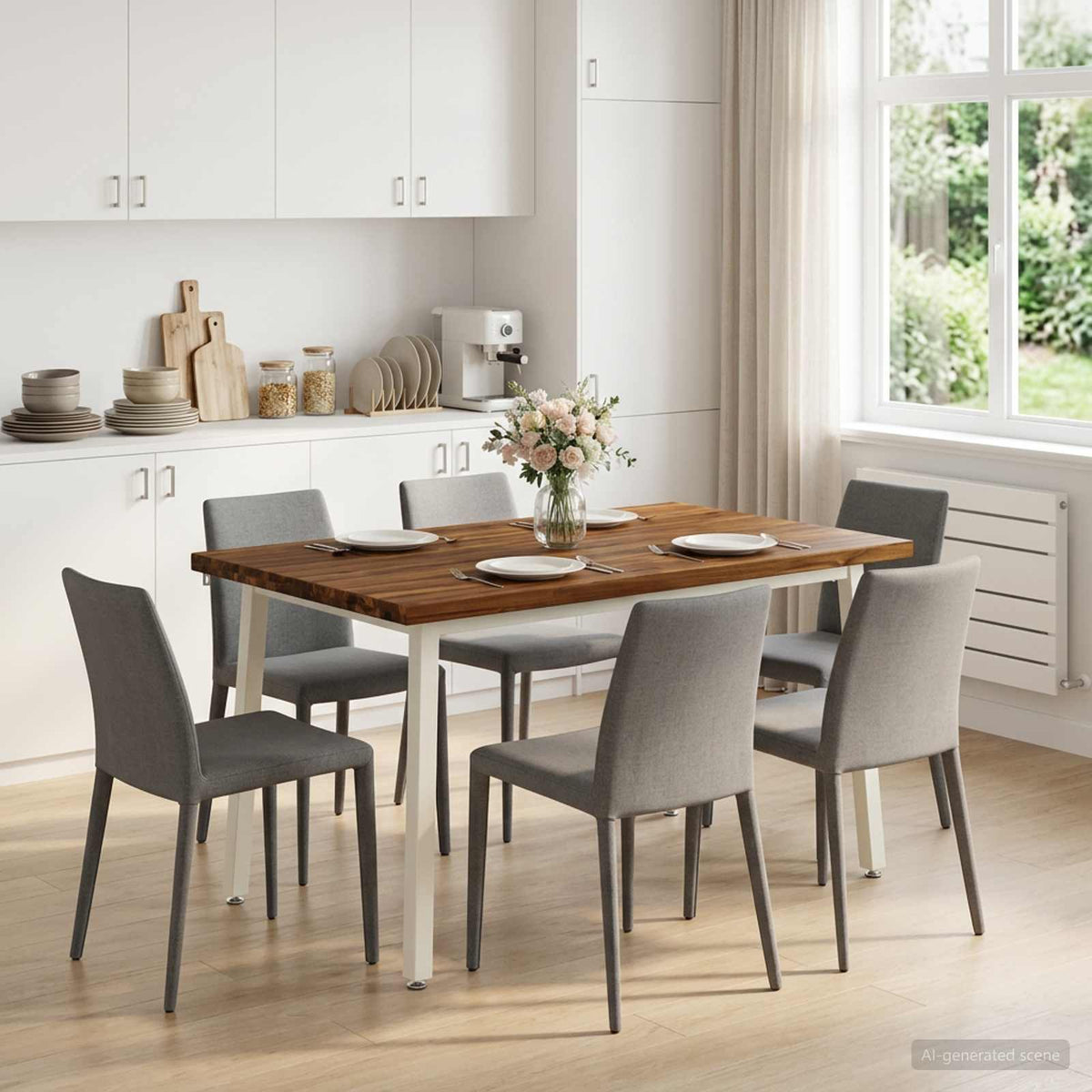Tavolo da pranzo quadrato 120 x 90 x 75 cm