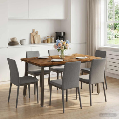 Tavolo da pranzo quadrato 140 x 90 x 75 cm Naturale