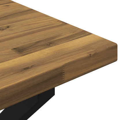 120 x 80 x 75 cm Legno di Acacia Massello Bianco e Nero | homemem39