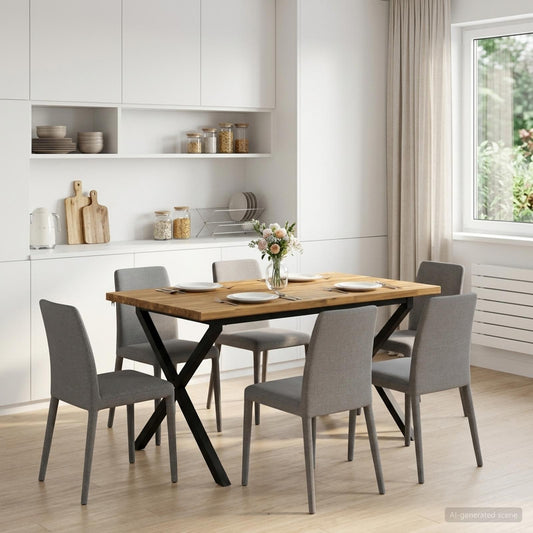 Tavolo da pranzo quadrato 120 x 80 x 75 cm