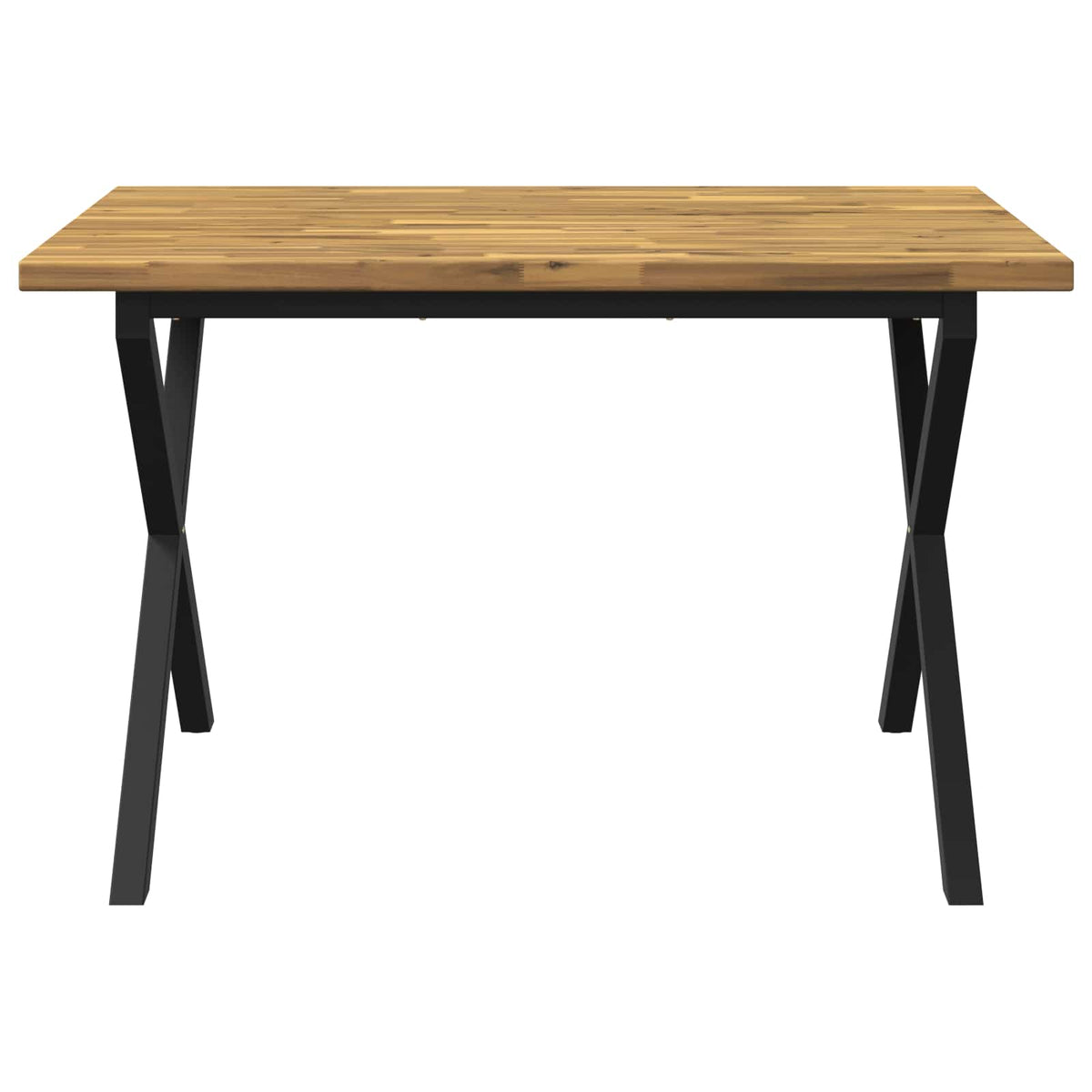120 x 80 x 75 cm Legno di Acacia Massello Bianco e Nero | homemem39