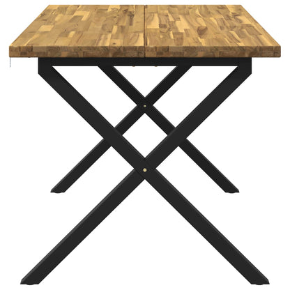 120 x 80 x 75 cm Legno di Acacia Massello Bianco e Nero | homemem39