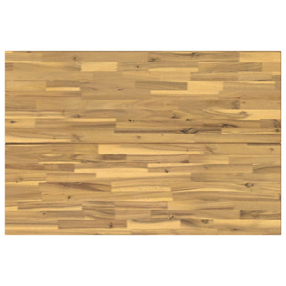 120 x 80 x 75 cm Legno di Acacia Massello Bianco e Nero | homemem39