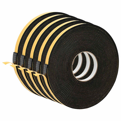 Nastro adesivo in schiuma 5 pcs Nero 20mm x 10m Schiuma CR