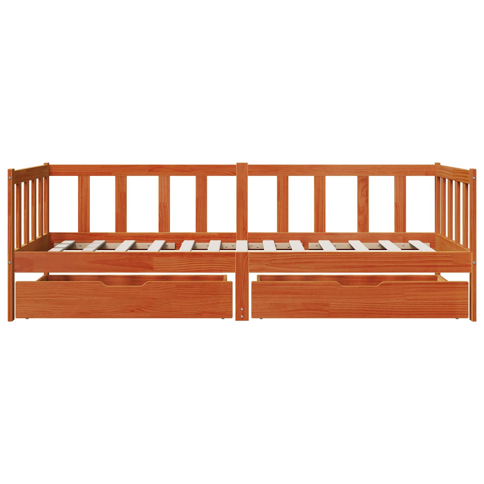 Daybed con testiera 3 pcs Marrone cerato Legno di Pino Massello | homemem39