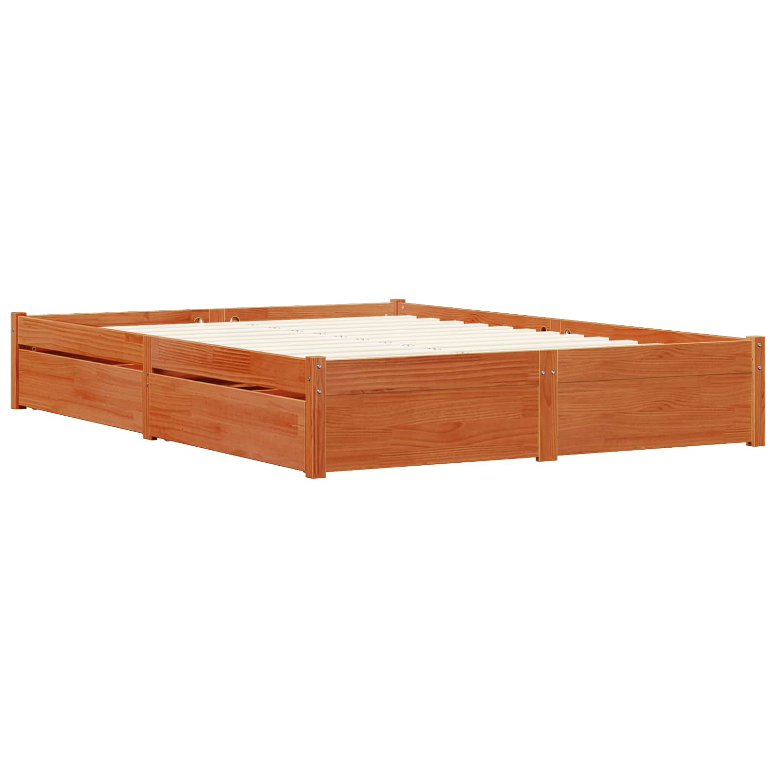 Struttura del letto con cassetto Marrone cerato 120 x 200 cm | homemem39