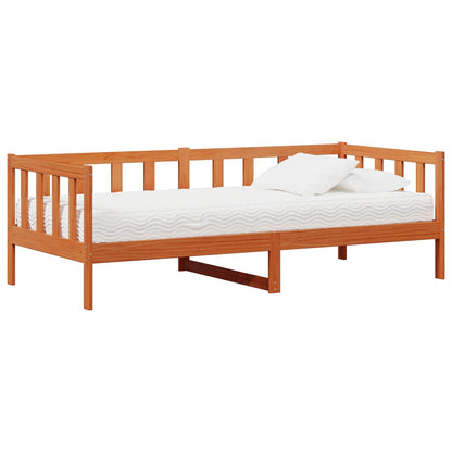 Letto Giorno con materasso Marrone Cera e Bianco 90 x 200 cm | homemem39