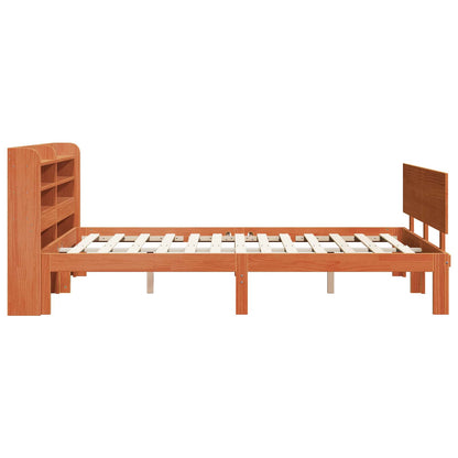 Struttura del letto 2 pcs Marrone cerato Legno di Pino Massello | homemem39