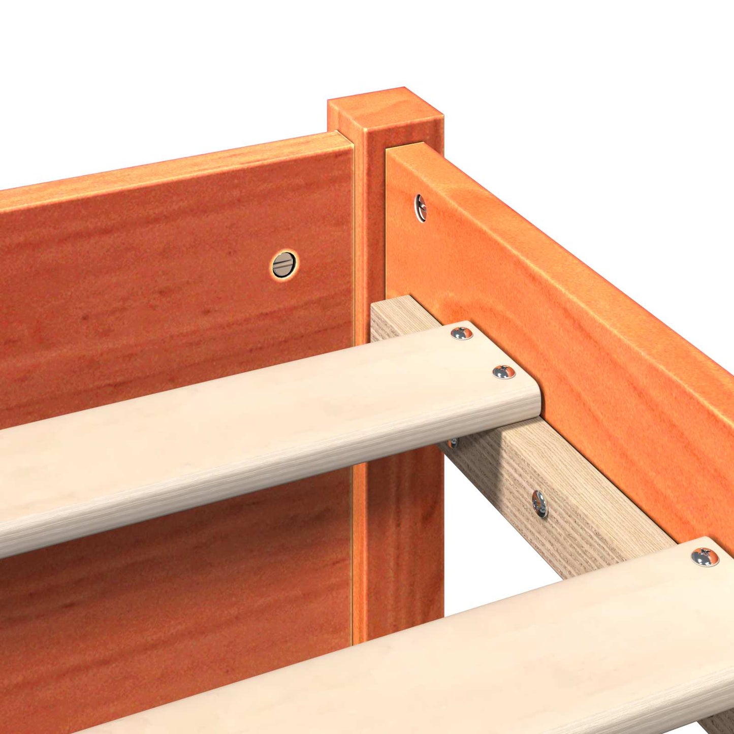 Libreria Struttura Letto Marrone cerato 160 x 200 cm