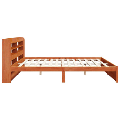 Struttura del letto 2 pcs Marrone cerato Legno di Pino Massello | homemem39