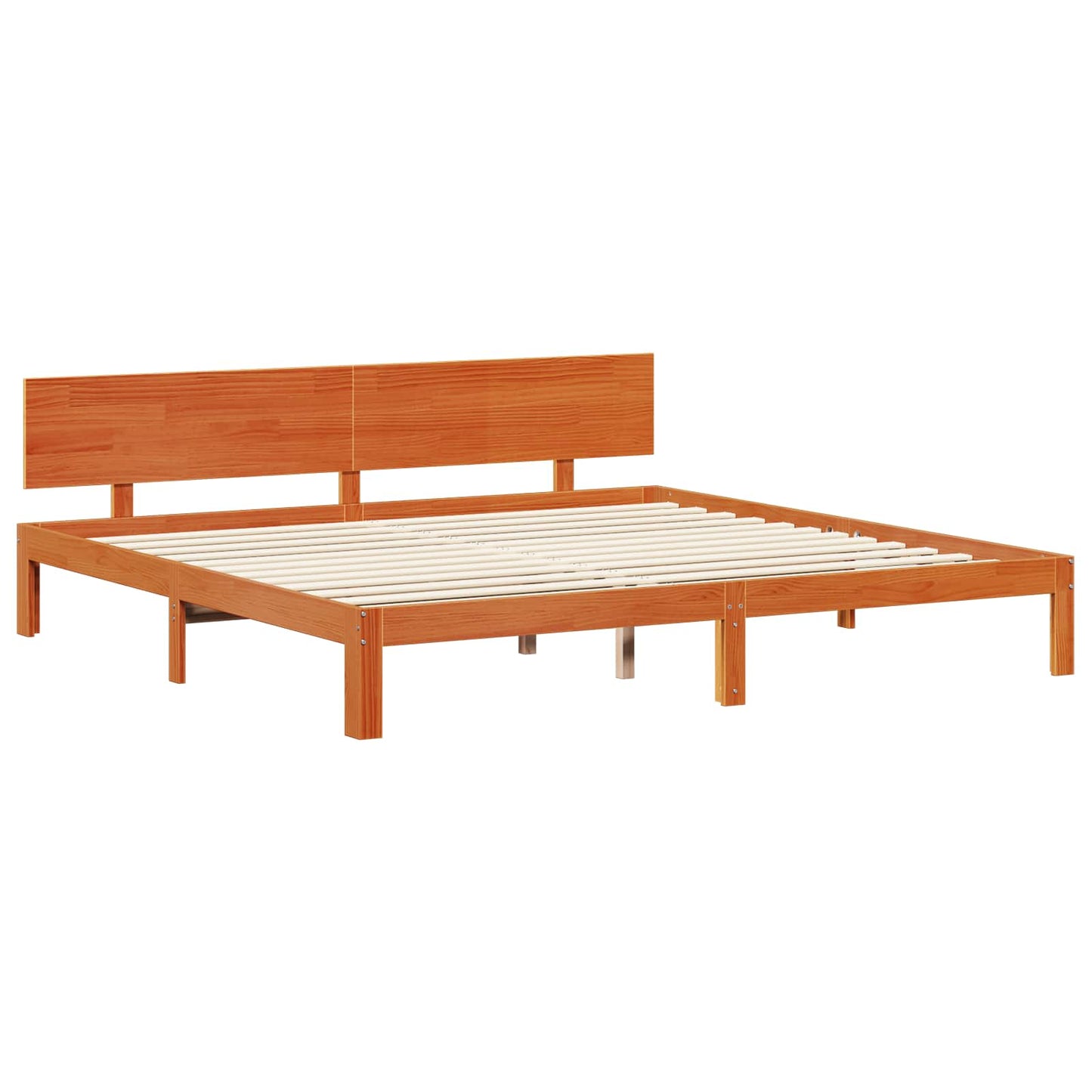 Struttura del letto 2 pcs Marrone cerato Legno di Pino Massello | homemem39
