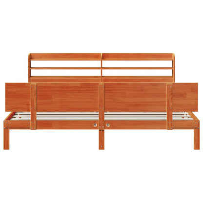 Struttura del letto 2 pcs Marrone cerato Legno di Pino Massello | homemem39