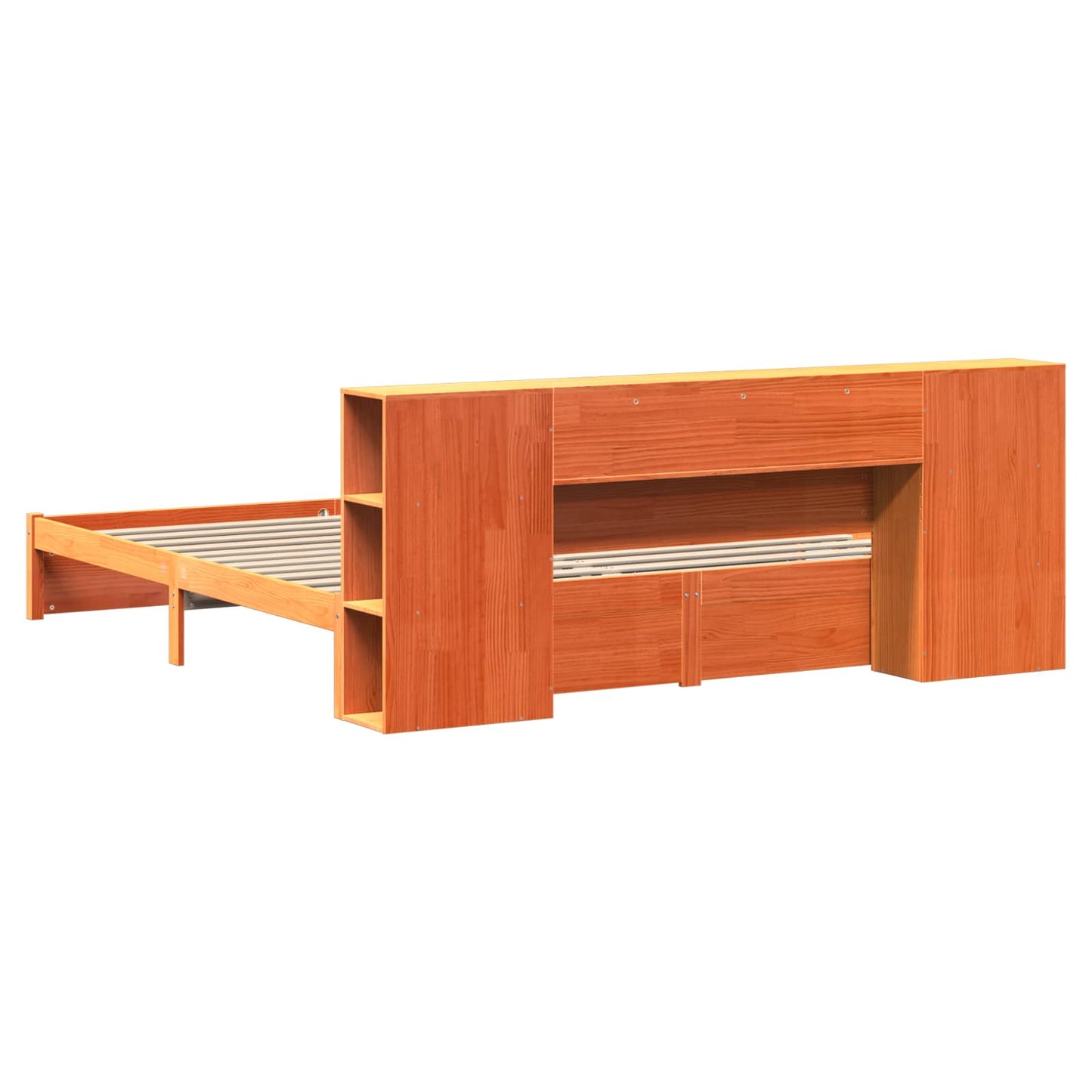 Struttura del letto con testiera contenitore con testiera 2 pcs | homemem39