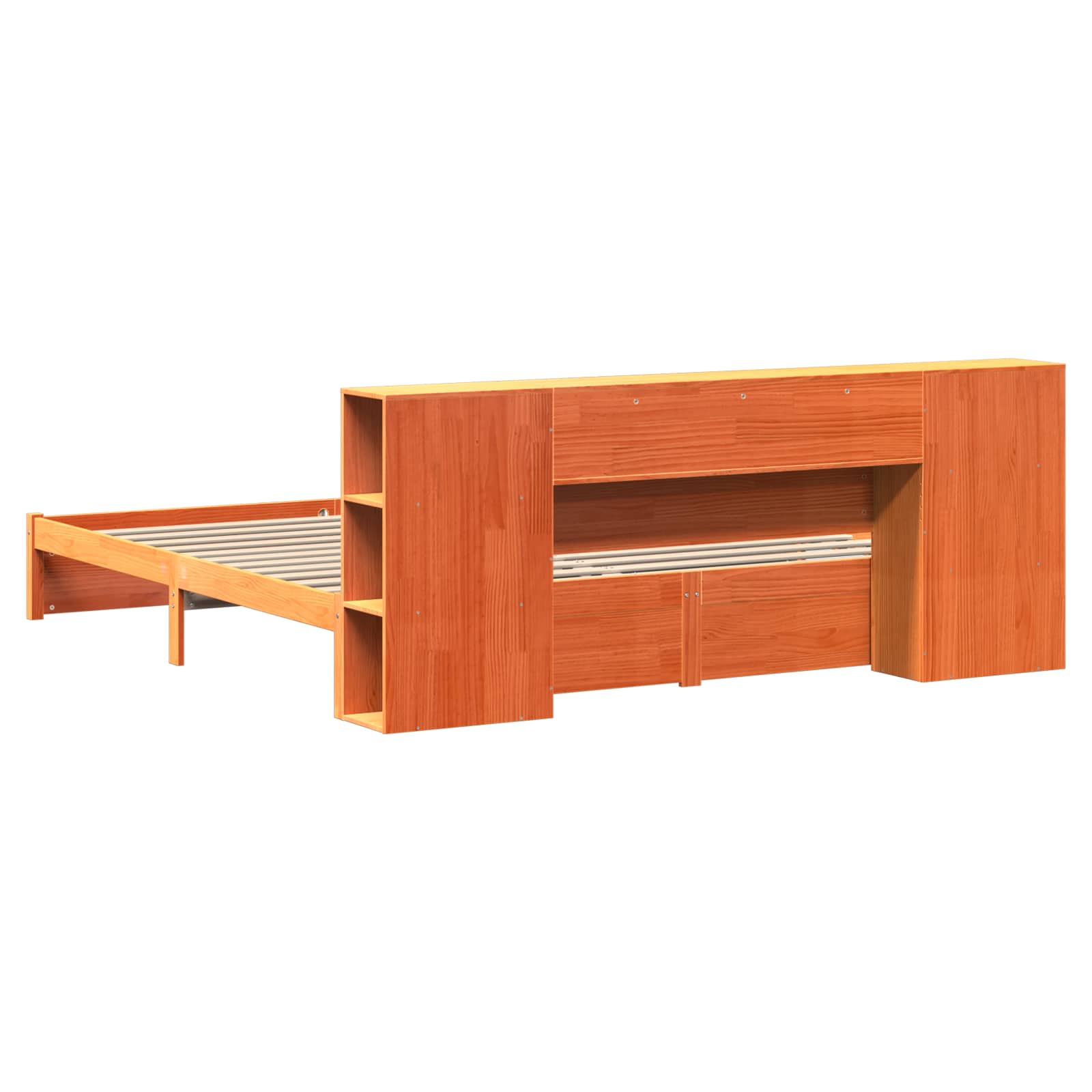 Struttura del letto con testiera contenitore con testiera 2 pcs | homemem39