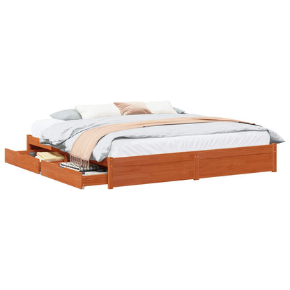 Struttura del letto con cassetto Marrone cerato 180 x 200 cm | homemem39