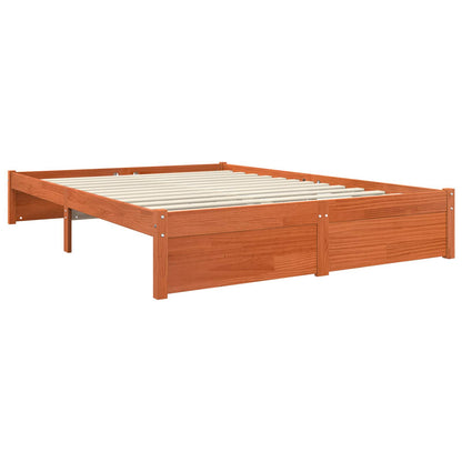 Libreria Struttura Letto con testiera Marrone Cera 200 x 160 cm | homemem39