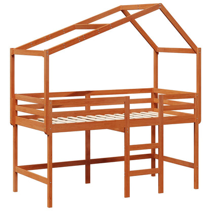 Struttura per letto soppalco Marrone Cera 90 x 190 cm