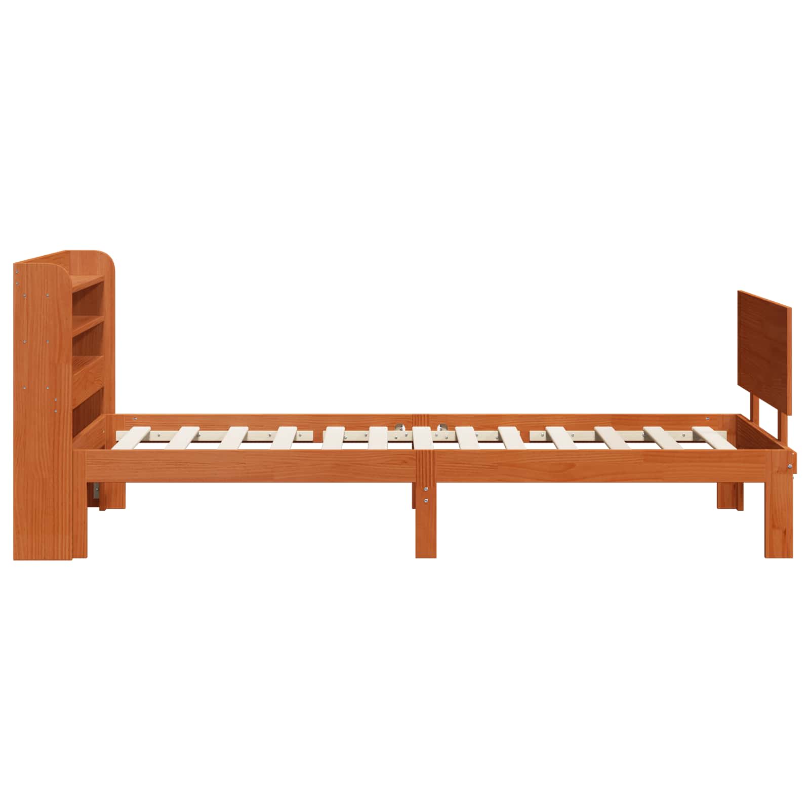Struttura del letto 2 pcs Marrone cerato Legno di Pino Massello | homemem39