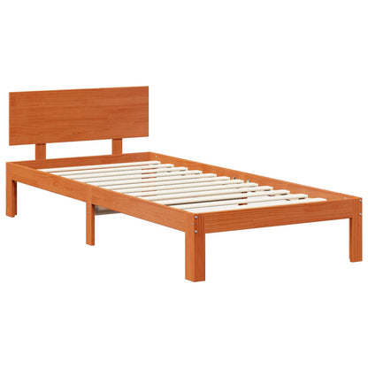 Struttura del letto 3 pcs Marrone cerato Legno di Pino Massello | homemem39