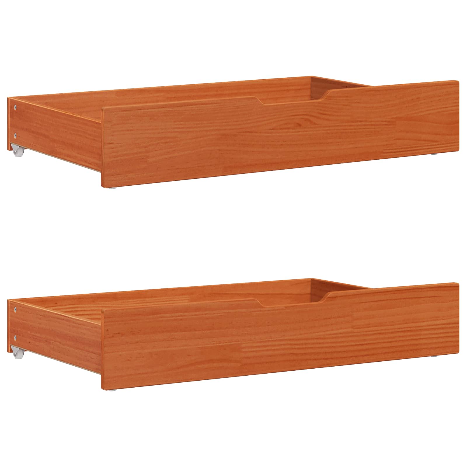 Struttura del letto 3 pcs Marrone cerato Legno di Pino Massello | homemem39