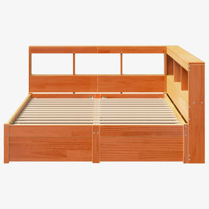 Letto Libreria con testiera 2 pcs Marrone cerato 200 x 160 cm | homemem39