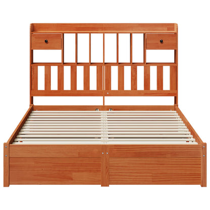 Libreria Struttura Letto con testiera Marrone Cera 200 x 150 cm | homemem39