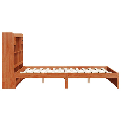 Libreria Struttura Letto con testiera Marrone Cera 200 x 150 cm | homemem39