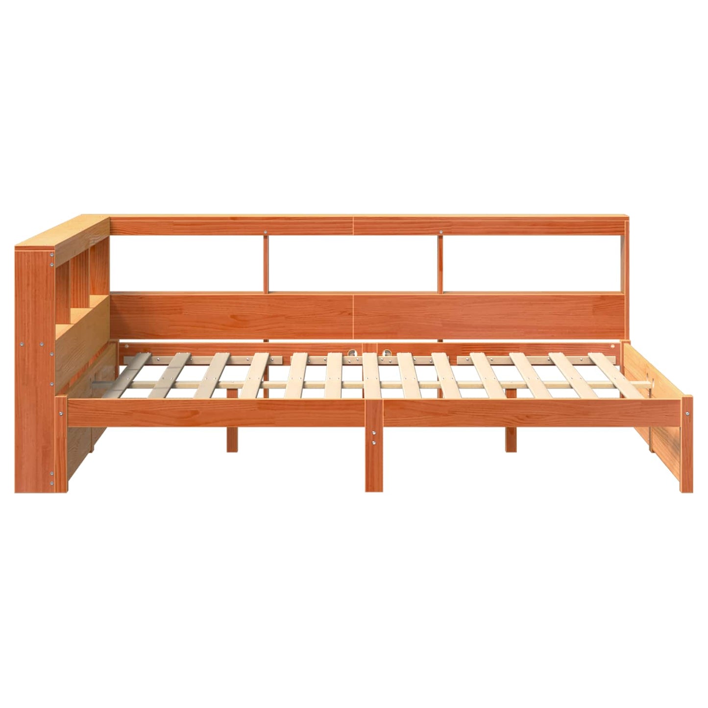 Letto Libreria con testiera 2 pcs Marrone cerato 200 x 140 cm | homemem39