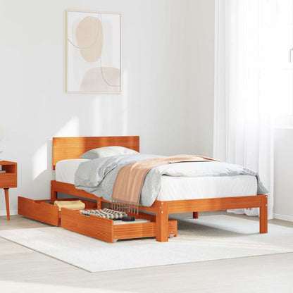 Struttura del letto con testiera Marrone cerato 70 x 190 cm | homemem39