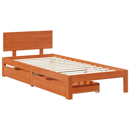 Struttura del letto con testiera Marrone cerato 70 x 190 cm | homemem39