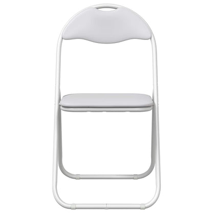 Sedia pieghevole 2 pcs Bianco e Grigio 48 x 43,5 x 81 cm