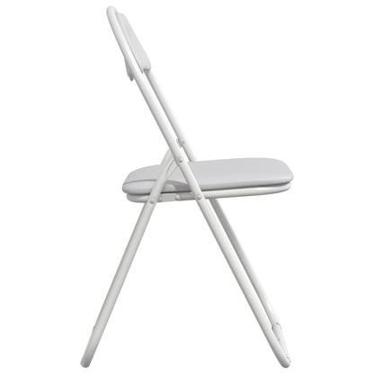 Sedia pieghevole 2 pcs Bianco e Grigio 48 x 43,5 x 81 cm