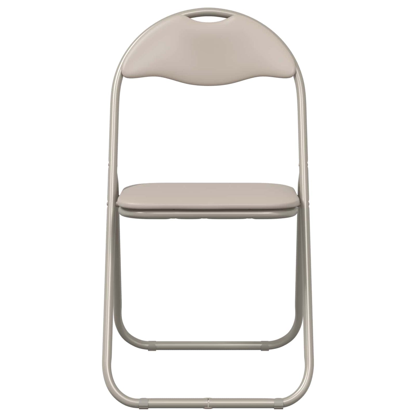 Sedia pieghevole 2 pcs Sabbia 48 x 43,5 x 81 cm Pelle Sintetica