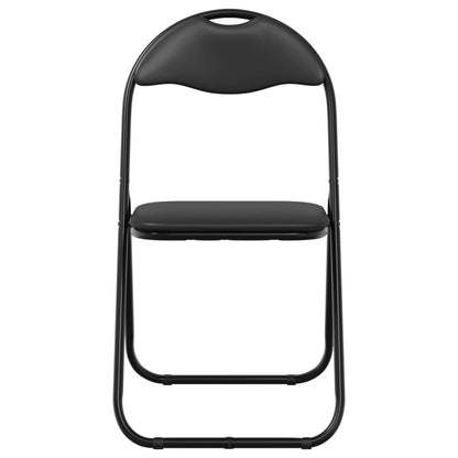 Sedia pieghevole 2 pcs Nero 48 x 43,5 x 81 cm Pelle Sintetica