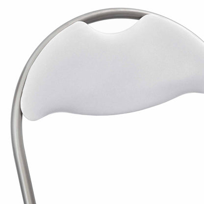 Sedia pieghevole 8 pcs Bianco e Grigio 48 x 43,5 x 81 cm