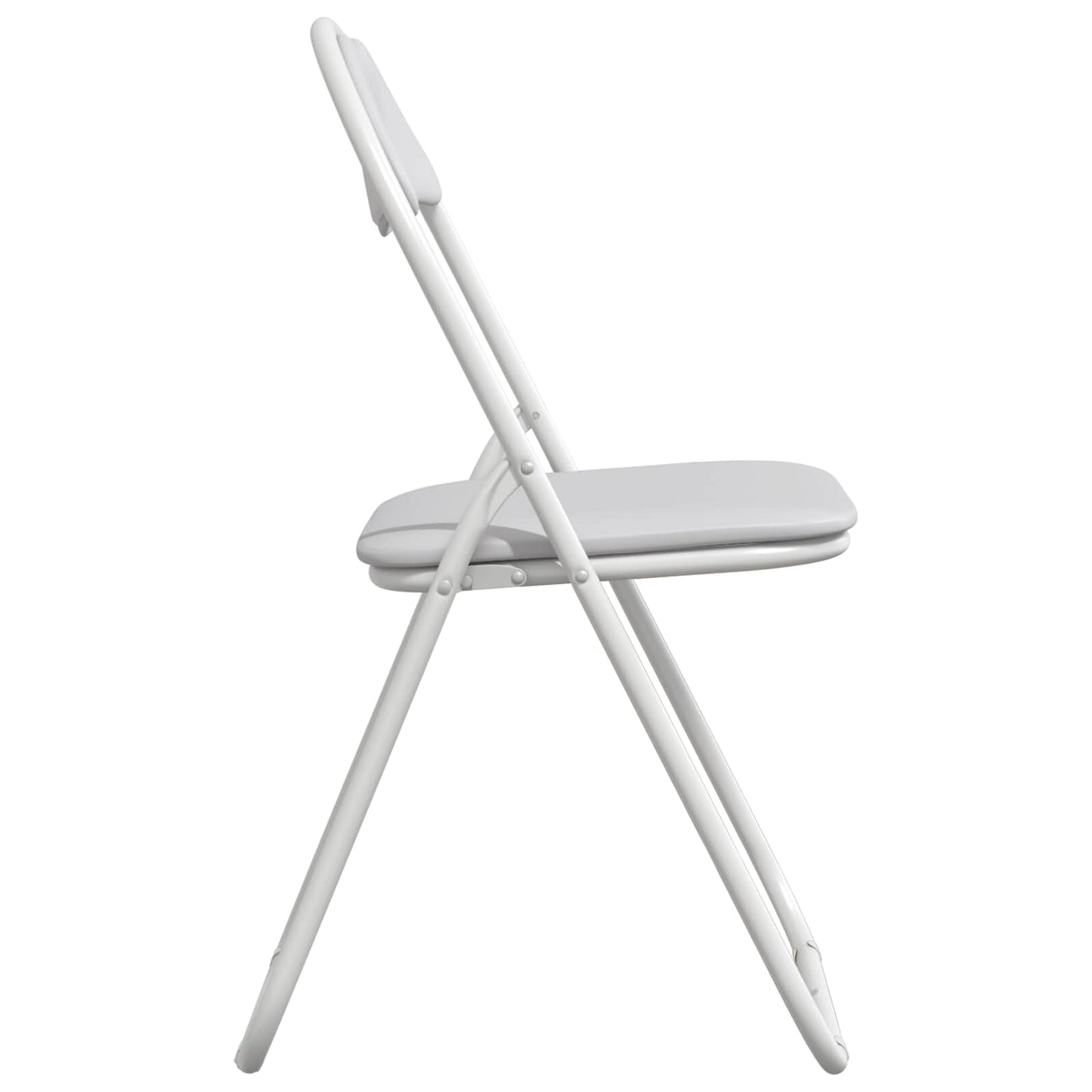 Sedia pieghevole 8 pcs Bianco 48 x 43,5 x 81 cm Pelle Sintetica