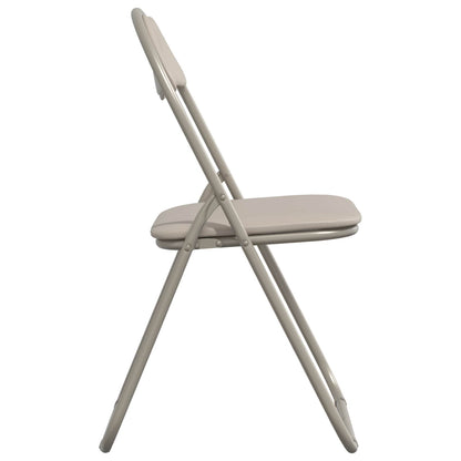 Sedia pieghevole 8 pcs Sabbia 48 x 43,5 x 81 cm Pelle Sintetica