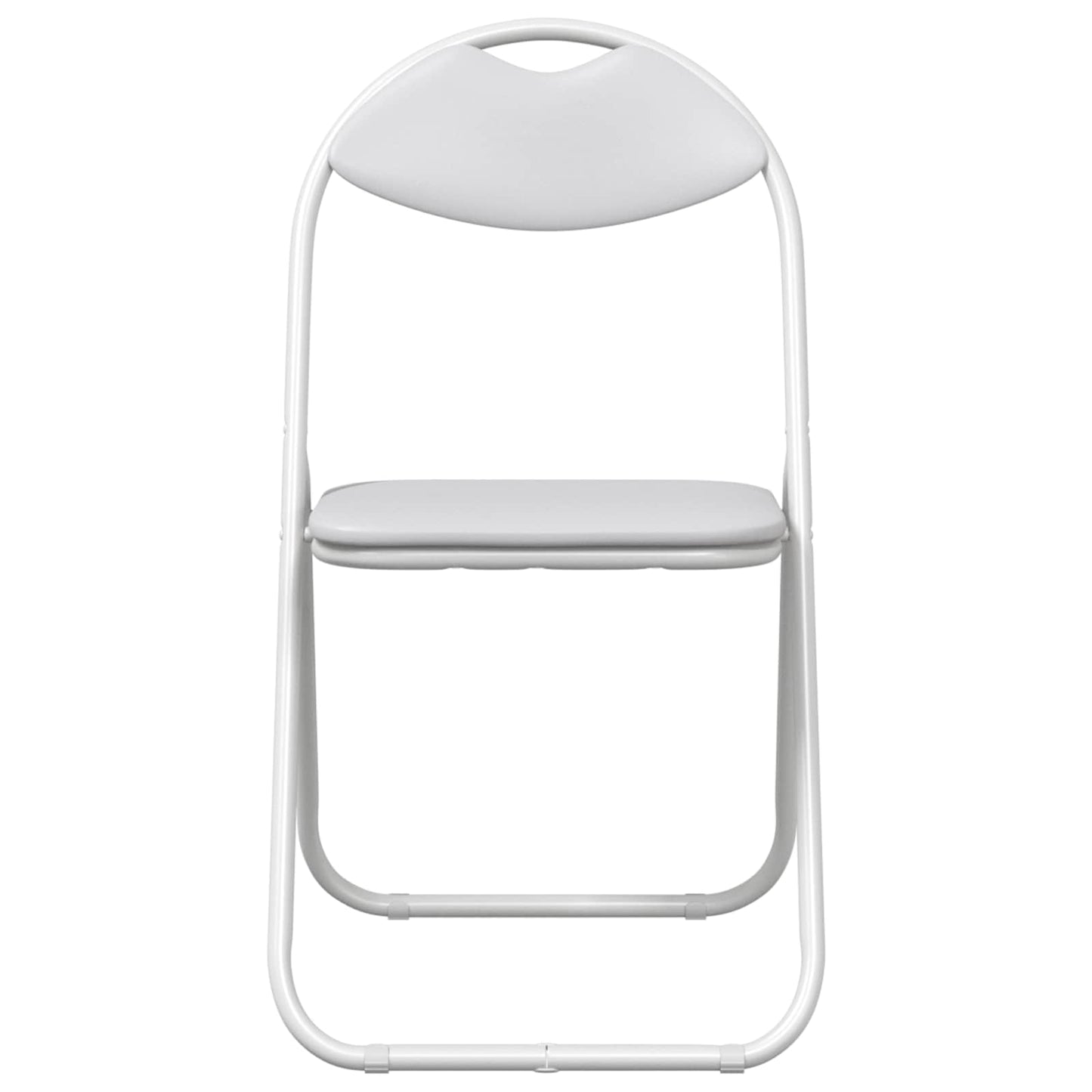 Sedia pieghevole 2 pz Pelle Sintetica Bianco 48 x 43,5 x 81 cm