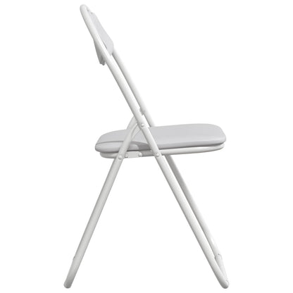Sedia pieghevole 2 pz Pelle Sintetica Bianco 48 x 43,5 x 81 cm
