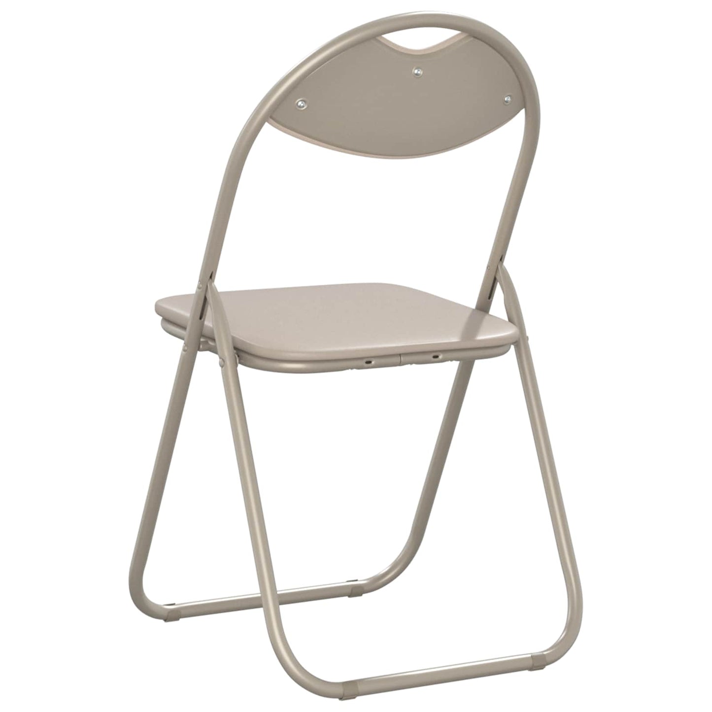 Sedia pieghevole 2 pz Pelle Sintetica Sabbia 48 x 43,5 x 81 cm