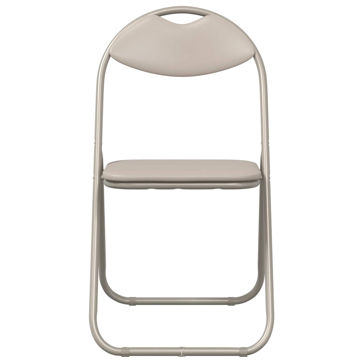 Sedia pieghevole 2 pz Pelle Sintetica Sabbia 48 x 43,5 x 81 cm