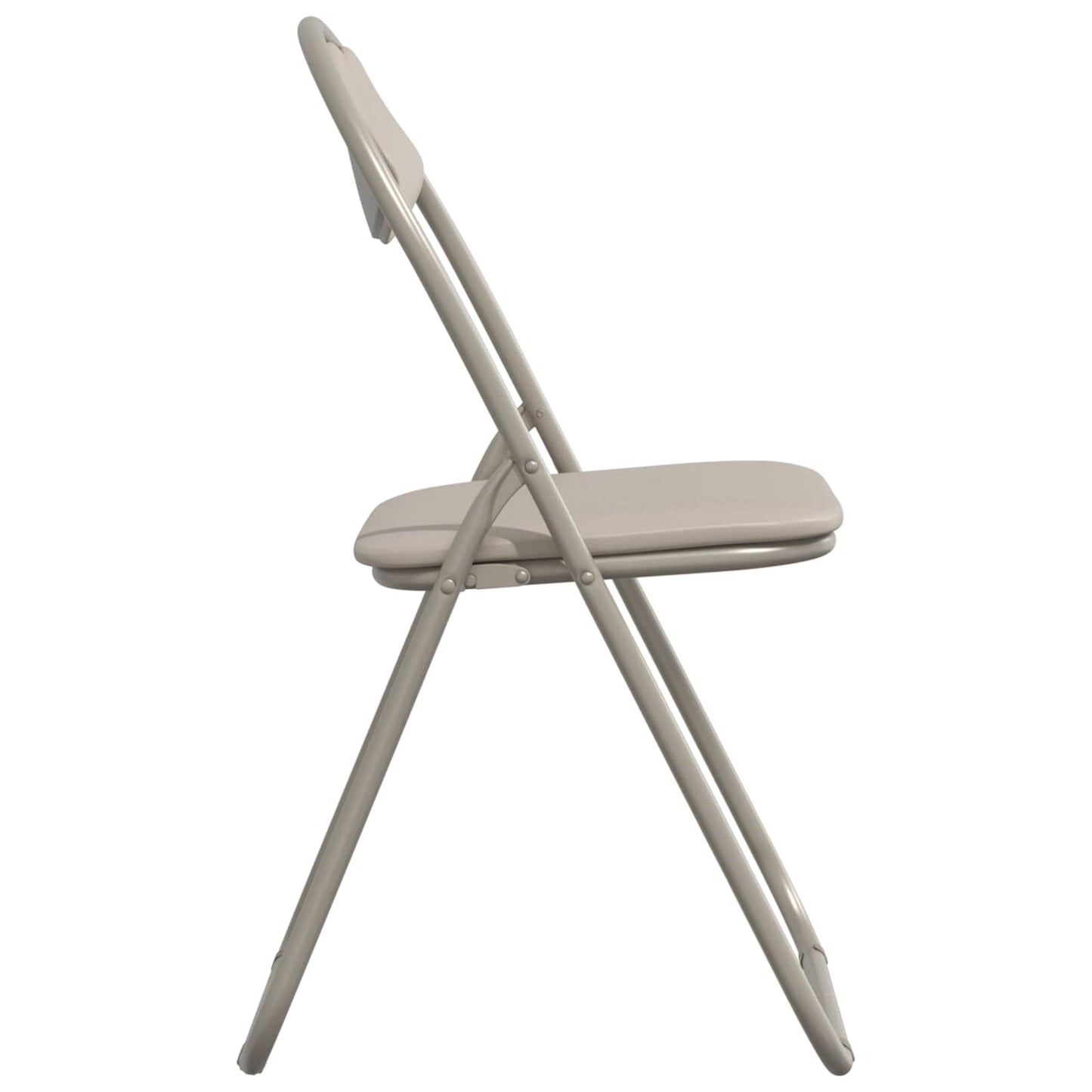 Sedia pieghevole 2 pz Pelle Sintetica Sabbia 48 x 43,5 x 81 cm
