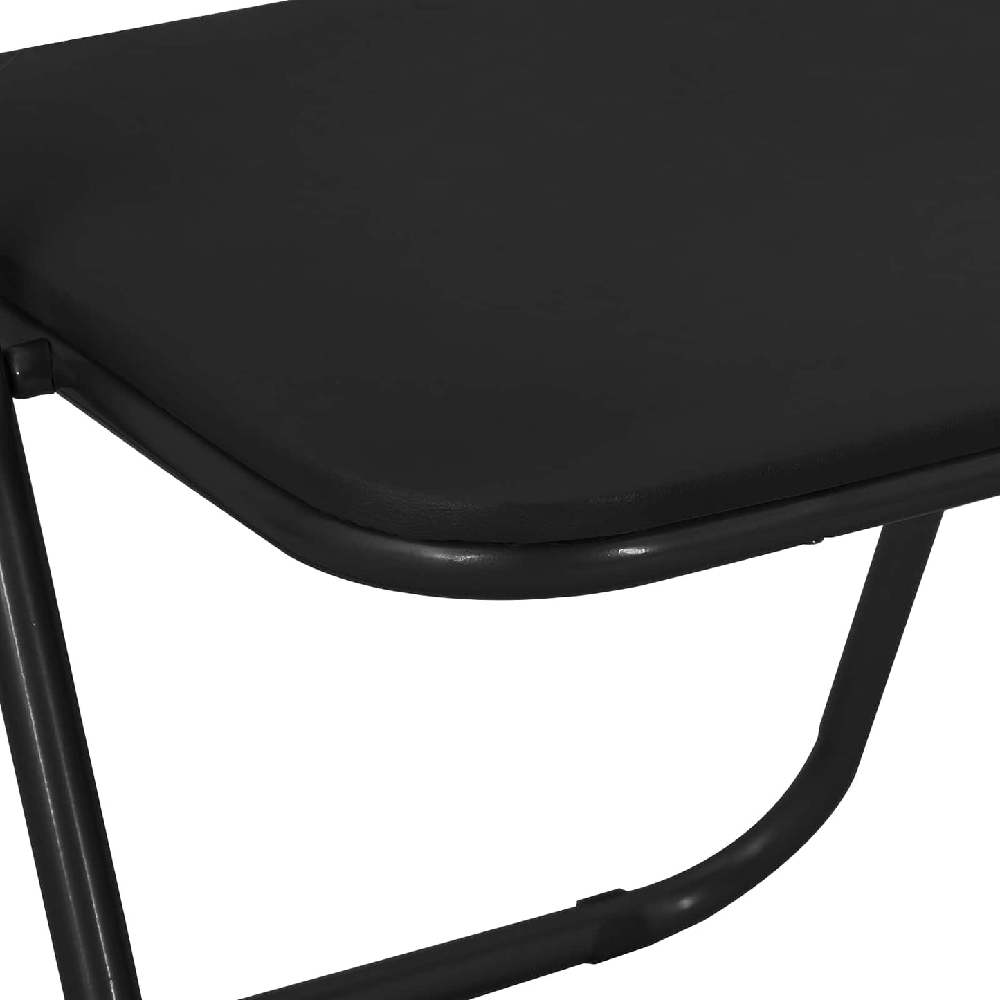 Sedia pieghevole 2 pz Pelle Sintetica Nero 48 x 43,5 x 81 cm