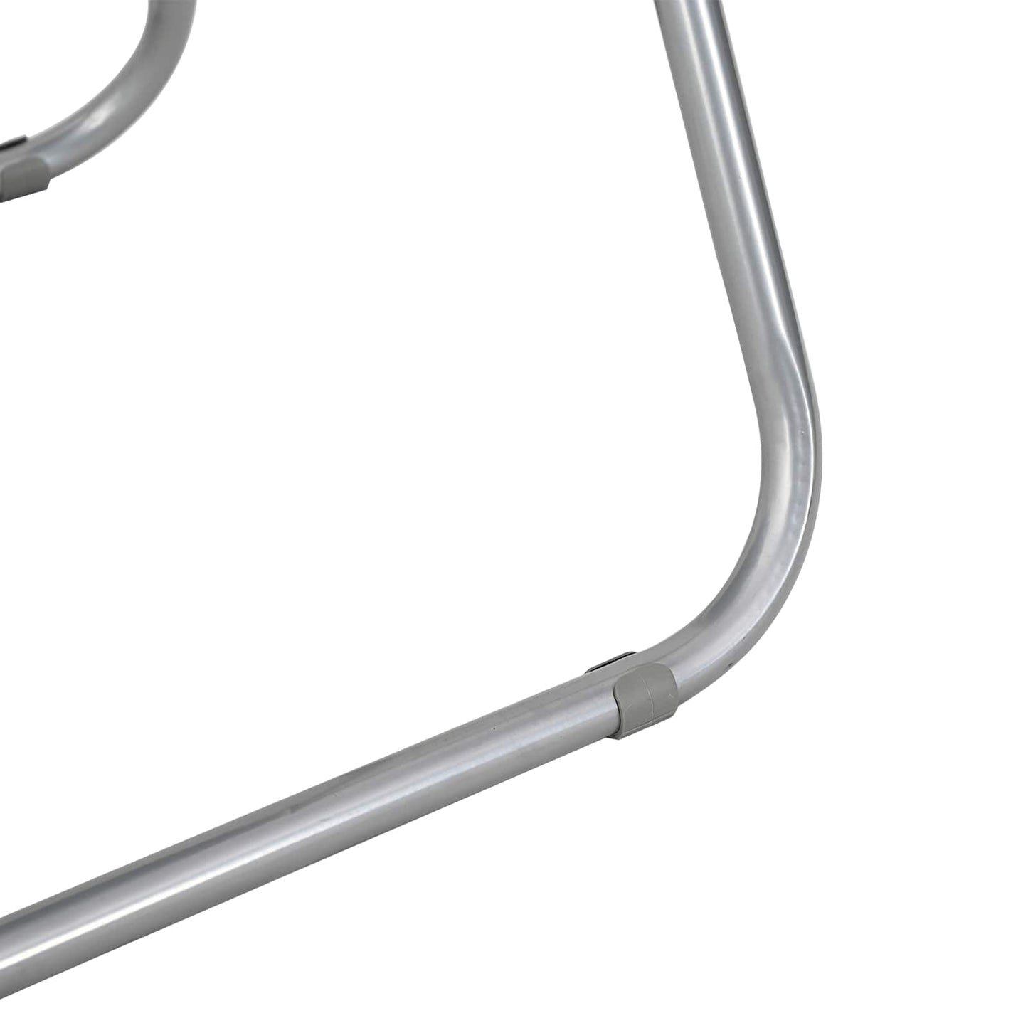 Sedia pieghevole 8 pz Pelle Sintetica Bianco e Grigio