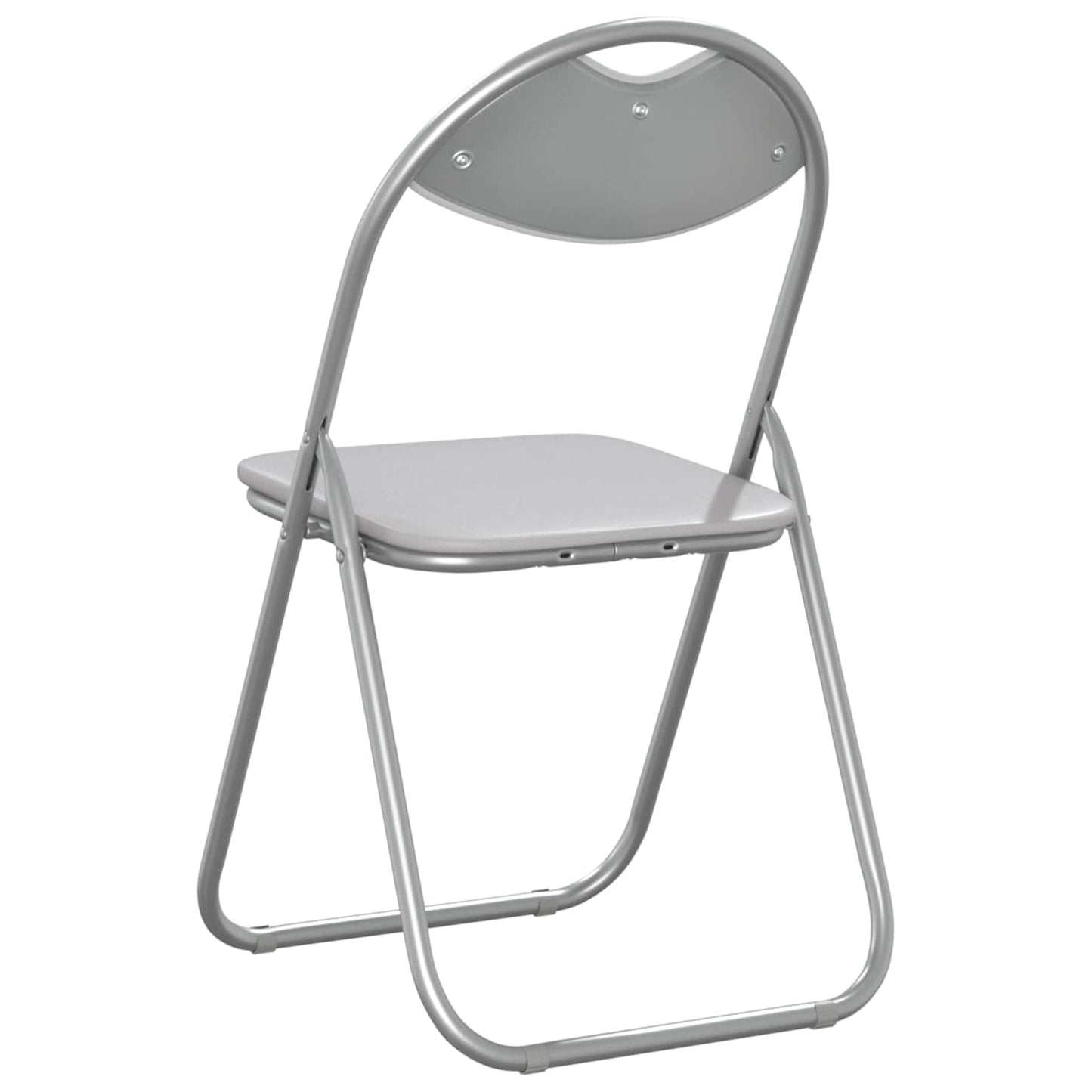 Sedia pieghevole 8 pz Pelle Sintetica Bianco e Grigio