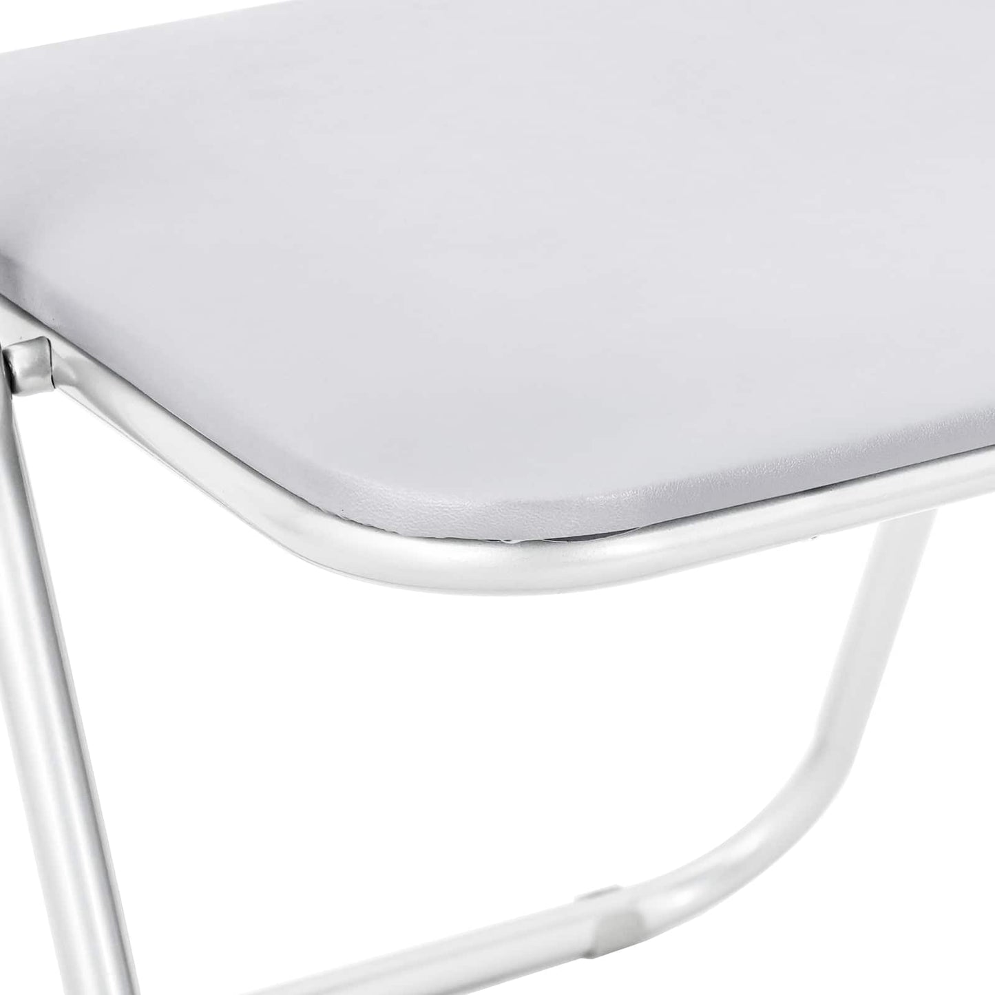 Sedia pieghevole 8 pz Pelle Sintetica Bianco 48 x 43,5 x 81 cm